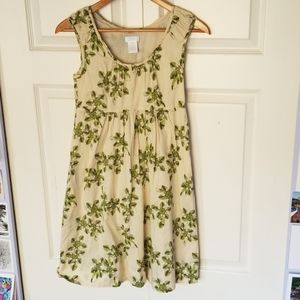 Joe Fresh tan floral dress 100% cotton xs